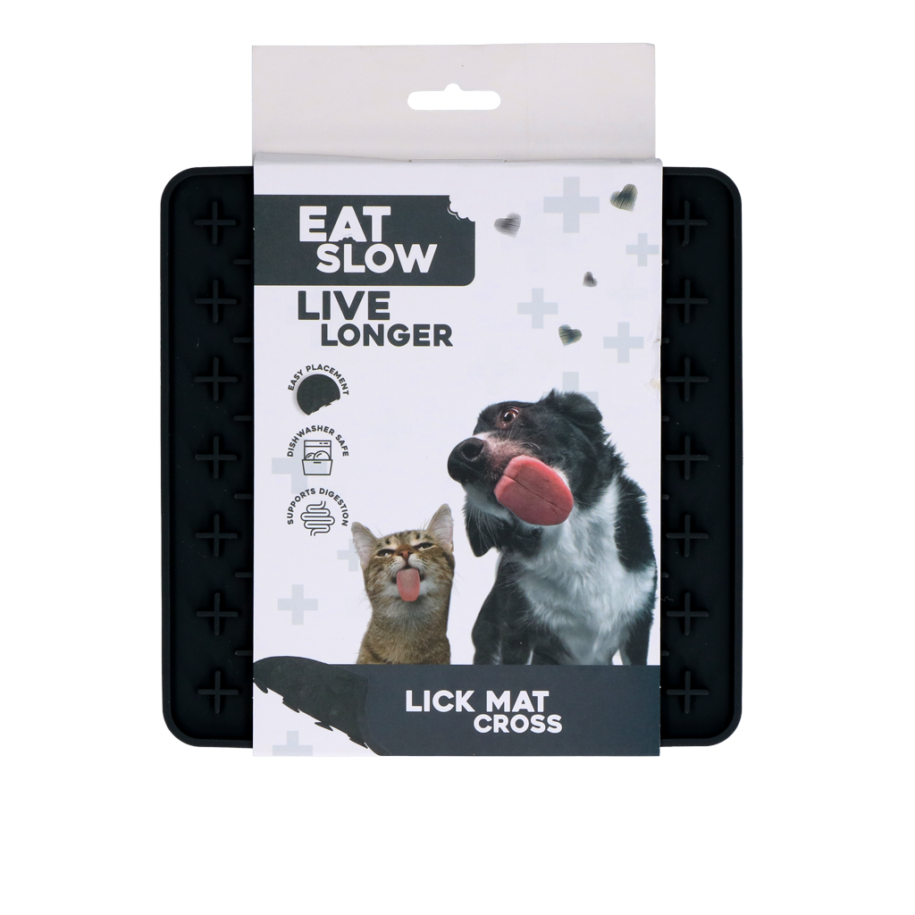 Eat Slow Live Longer Lick Mat Cross