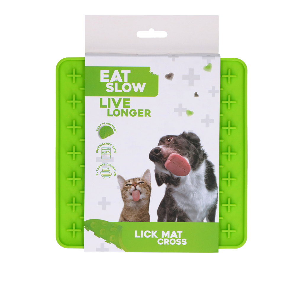 Eat Slow Live Longer Lick Mat Cross