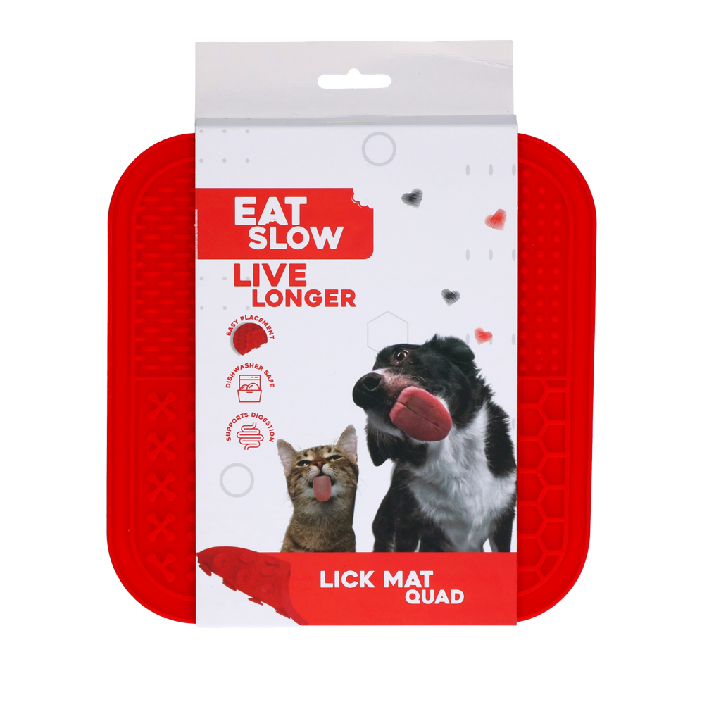 Eat Slow Live Longer Lick Mat Quad