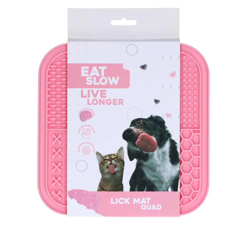 Eat Slow Live Longer Lick Mat Quad