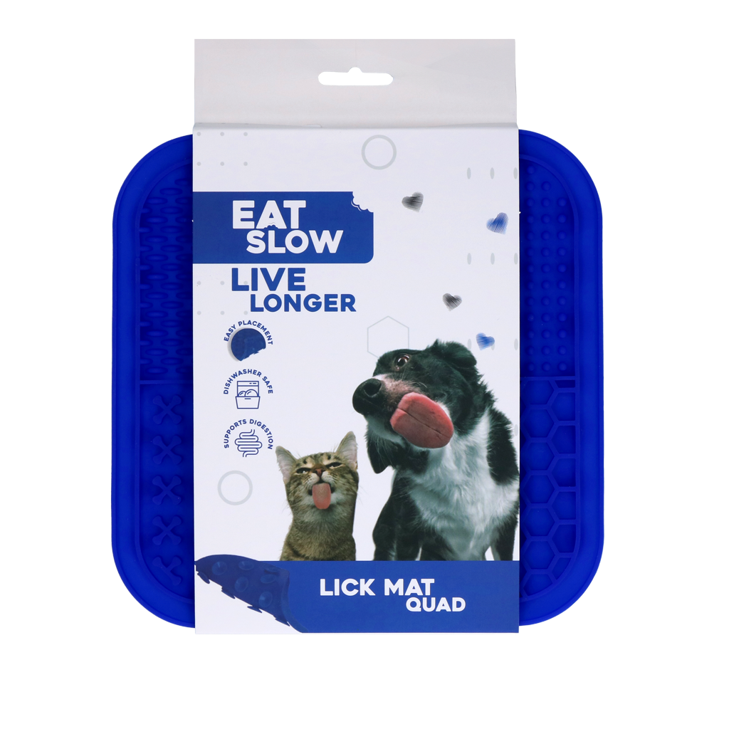 Eat Slow Live Longer Lick Mat Quad