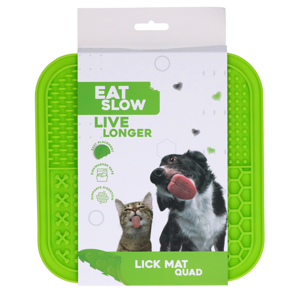 Eat Slow Live Longer Lick Mat Quad