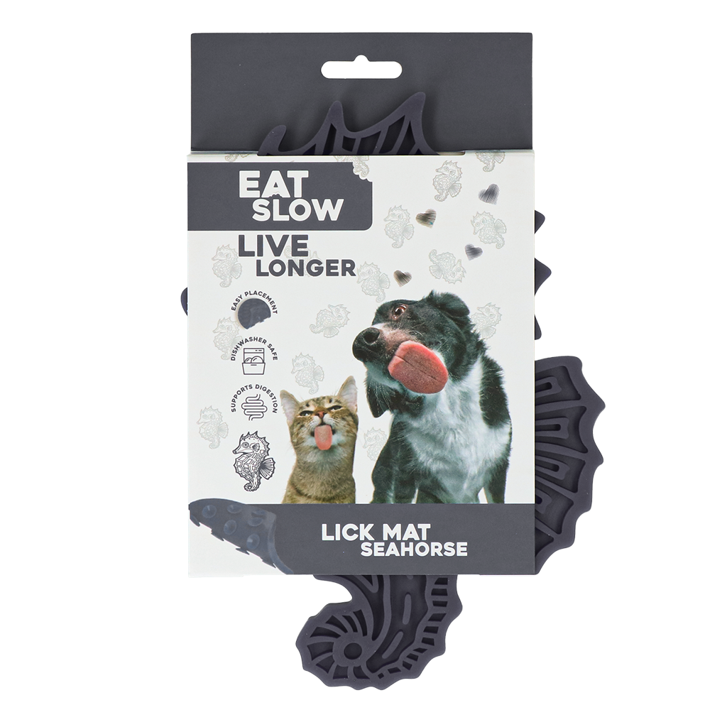 Eat Slow Live Longer Lick Mat Seahorse
