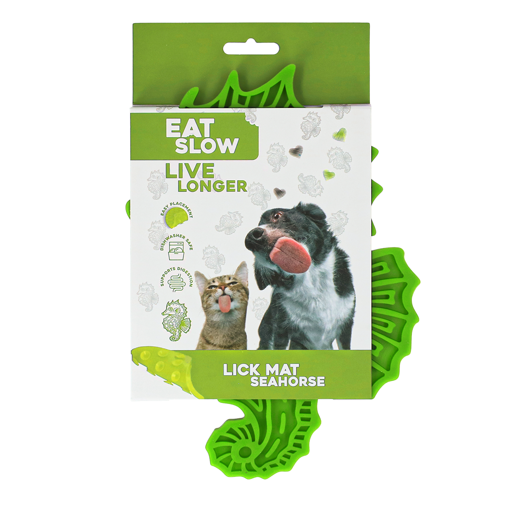 Eat Slow Live Longer Lick Mat Seahorse