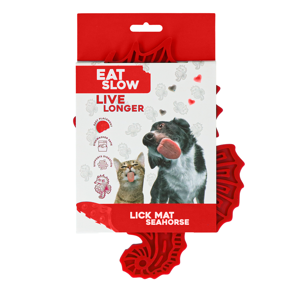 Eat Slow Live Longer Lick Mat Seahorse