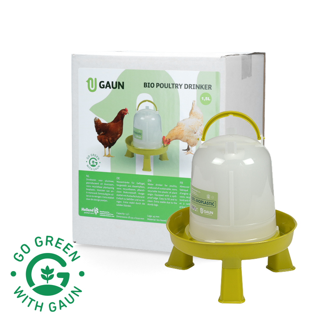 Gaun Pluimvee Drinktoren op Pootjes Bio Limoengroen