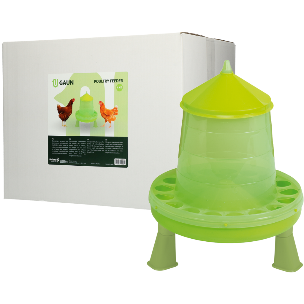 Gaun Pluimvee Voertoren op Pootjes Limoengroen