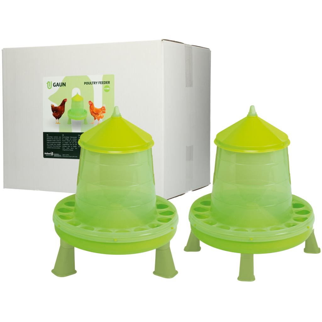 Gaun Pluimvee Voertoren op Pootjes Limoengroen