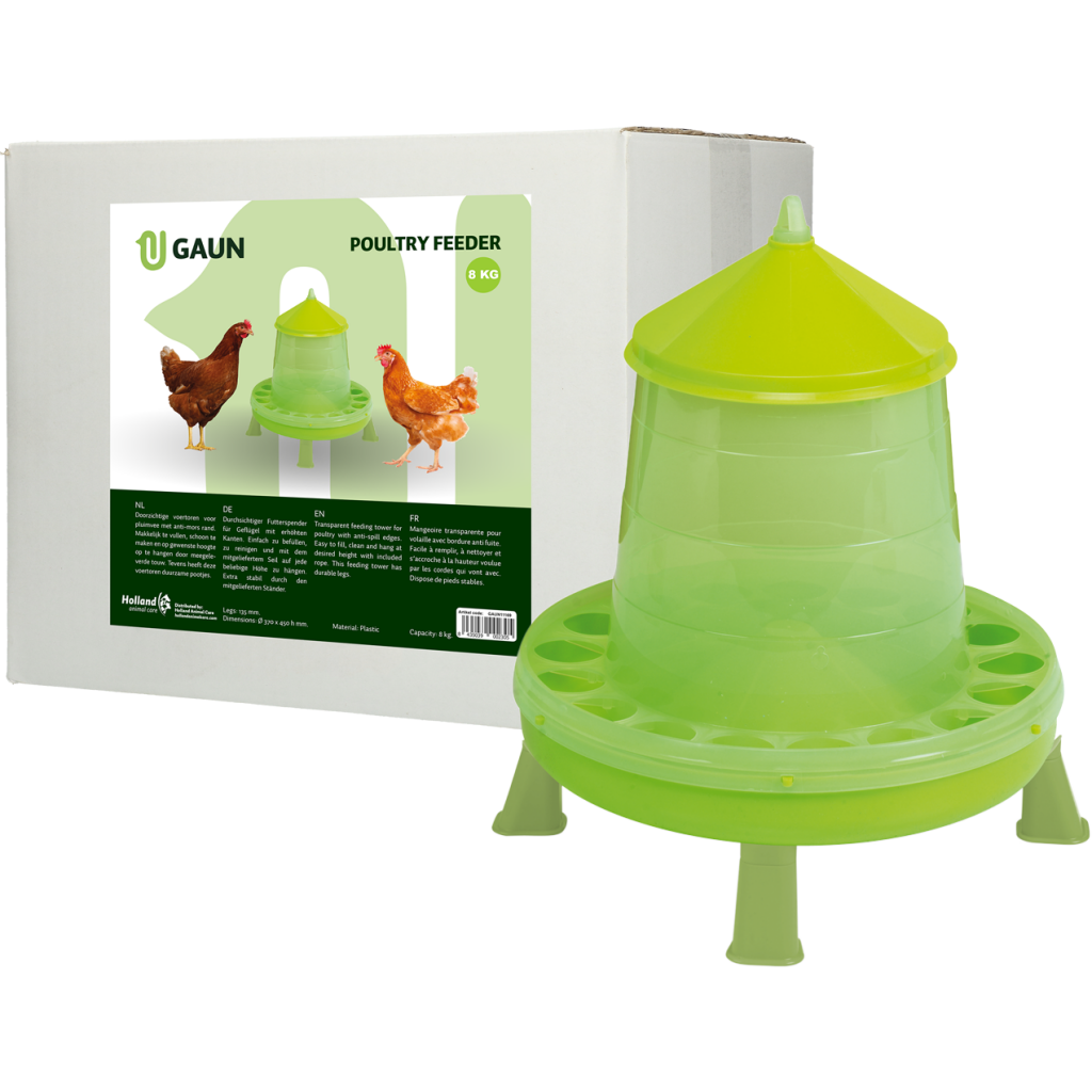 Gaun Pluimvee Voertoren op Pootjes Limoengroen