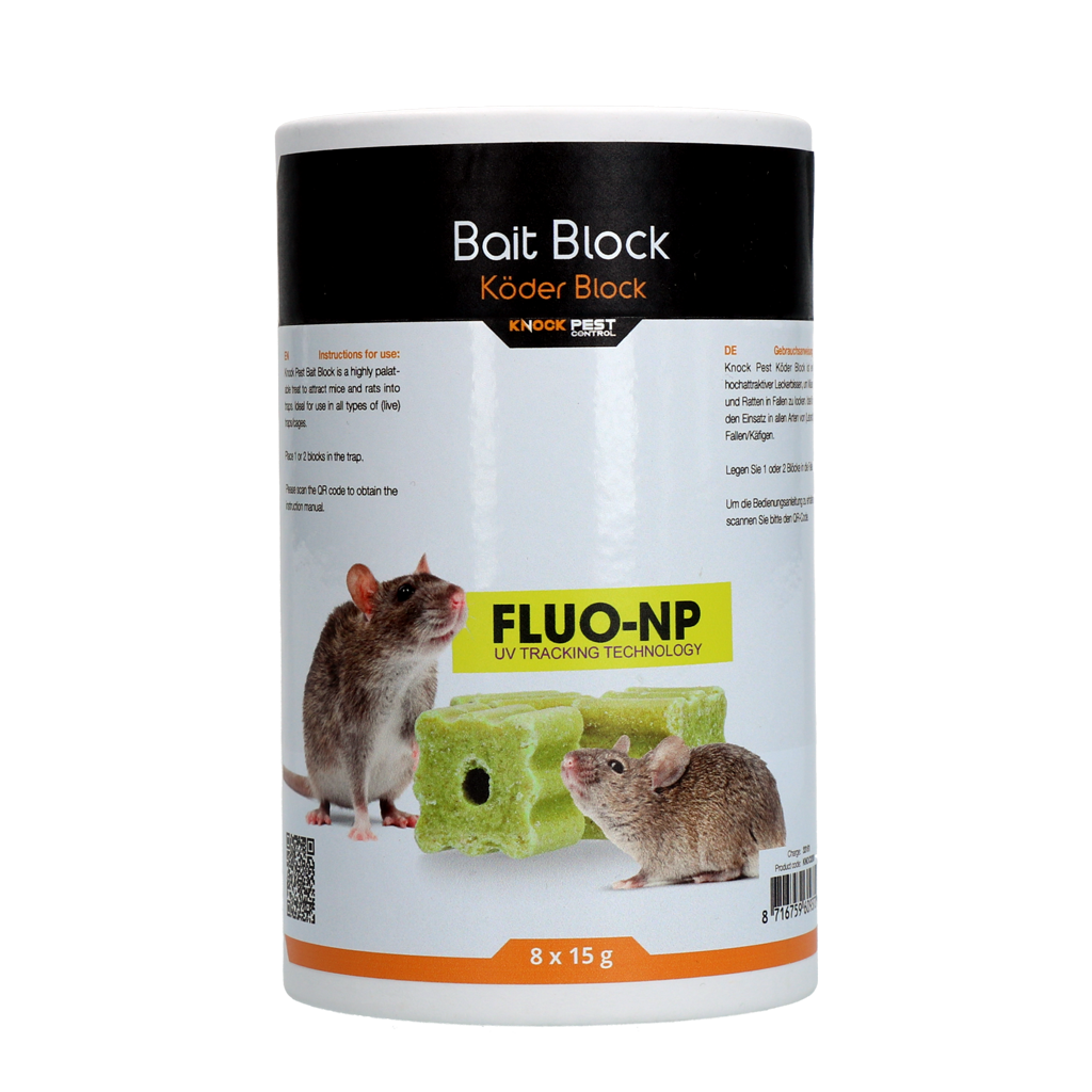 Knock Pest Lokmiddel Blok voor muis&rat Fluo-NP