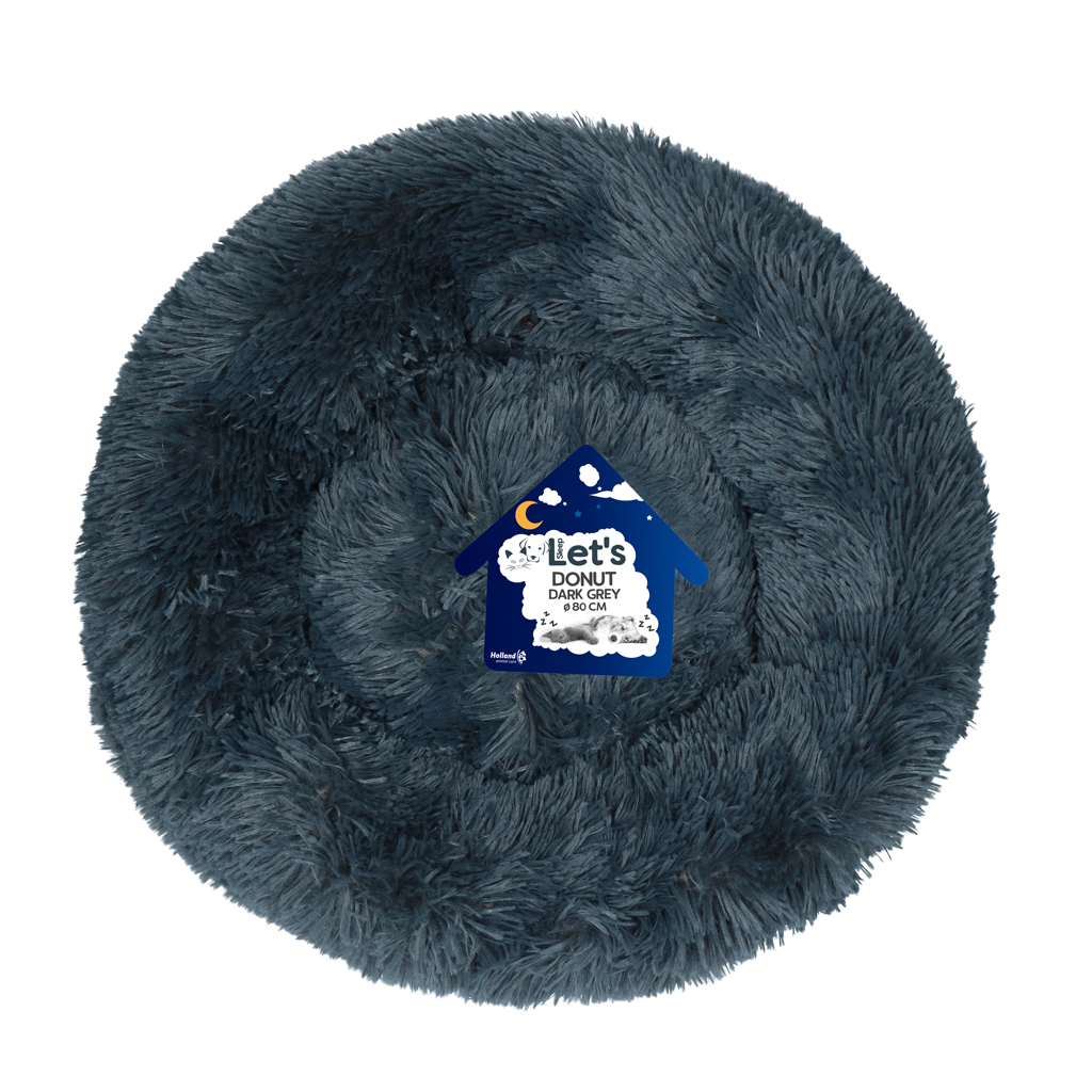 Let's Sleep Donut Donkergrijs