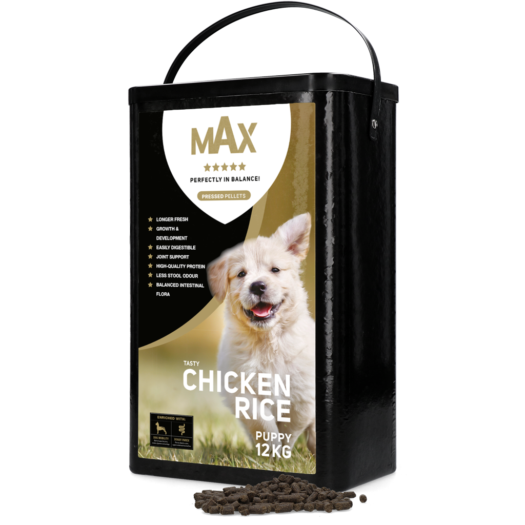 Max Puppy Geperste Brokken Kip & Rijst