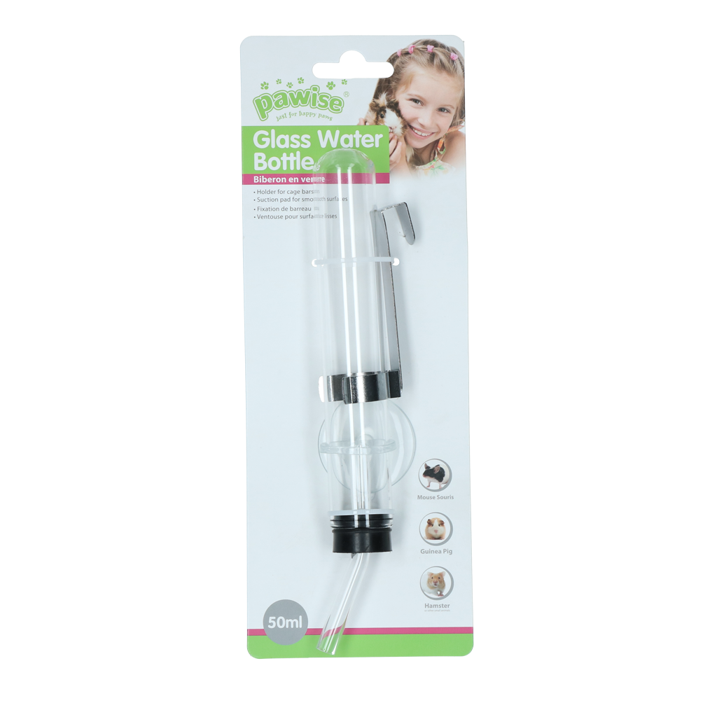 Pawise Hamster Glass Water Bottle