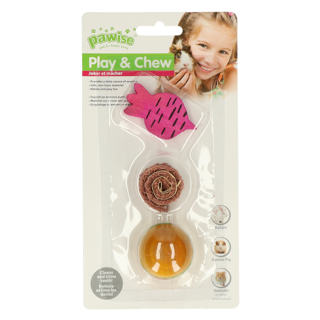 Pawise Wooden Loofah Pretty Toys