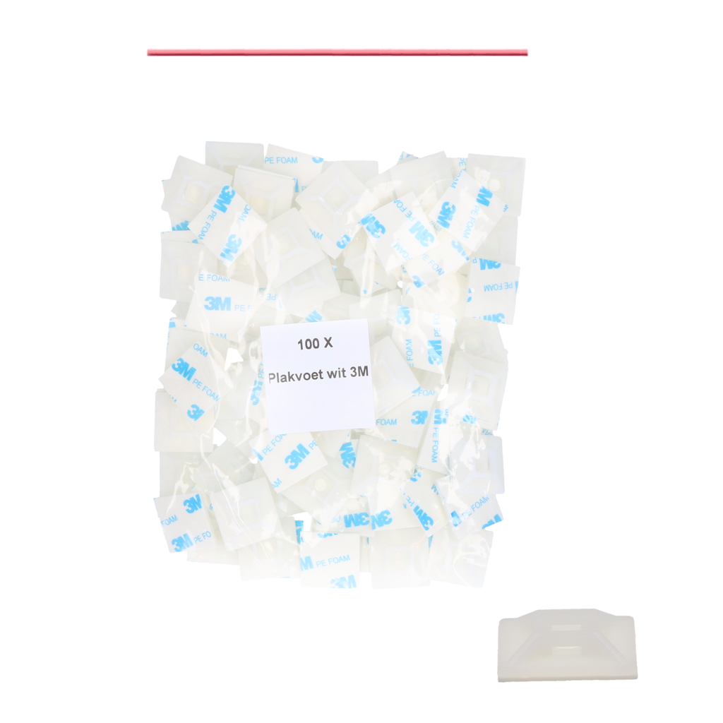 Plakvoet 3M transparant t.b.v. bevestigingsdraad