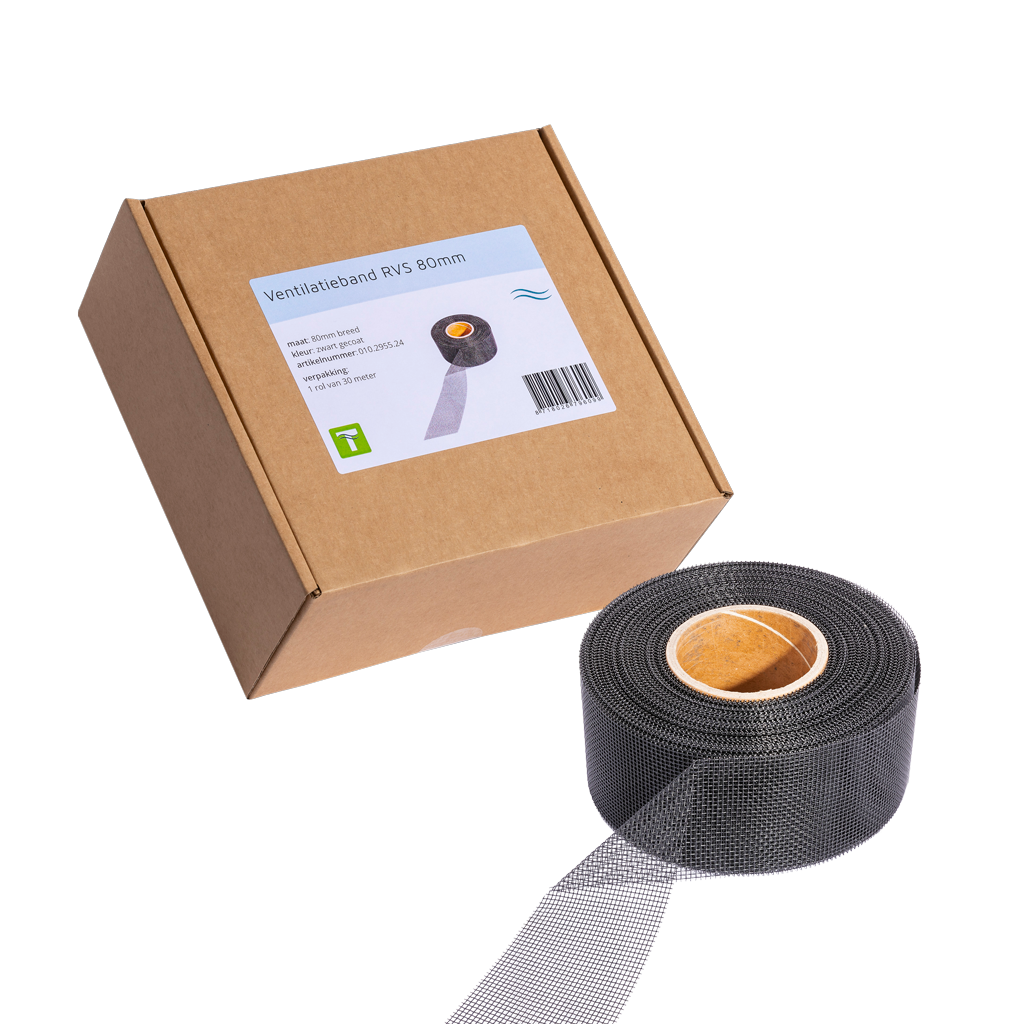 Ventilatieband RVS Zwart