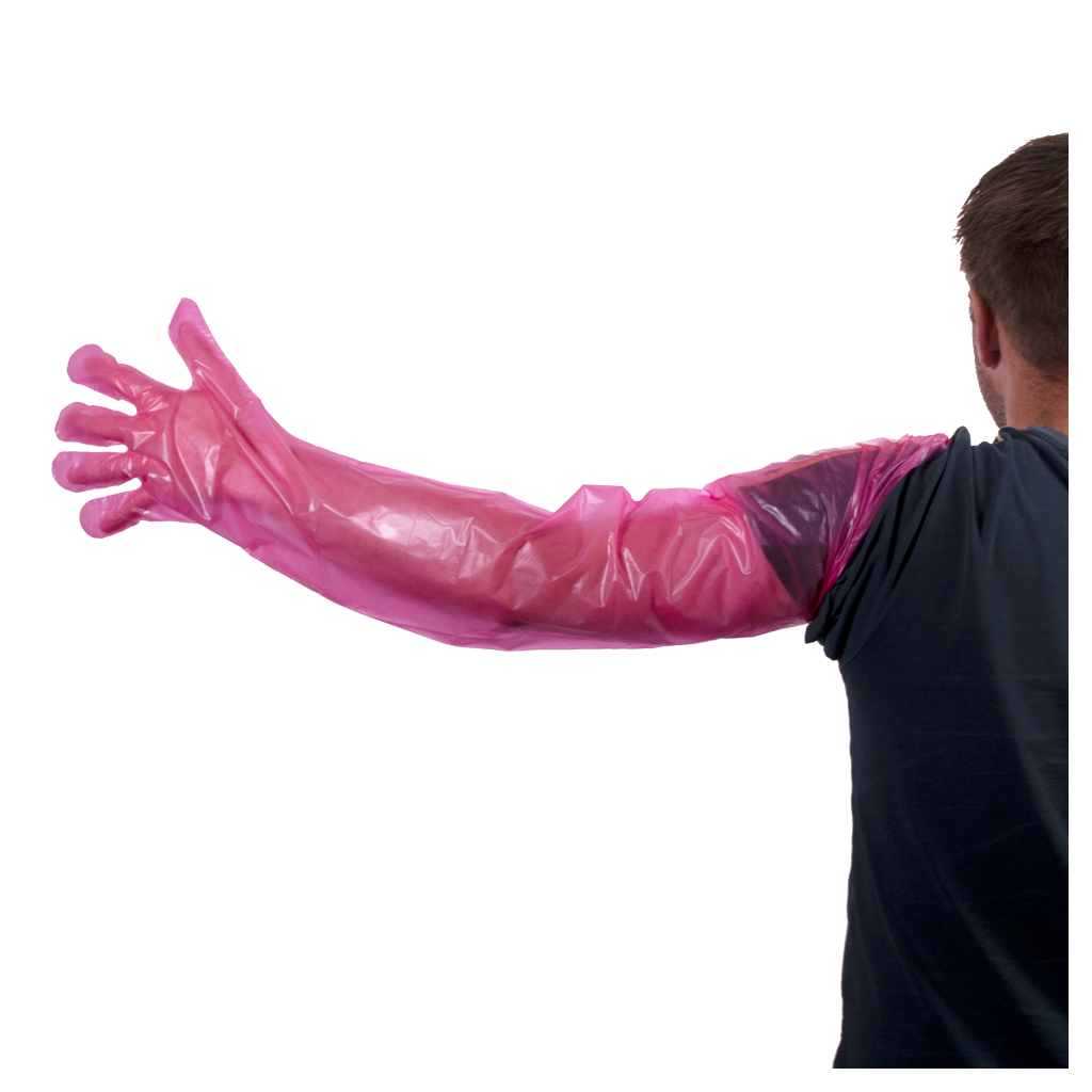 Wegwerphandschoenen Vet Roze