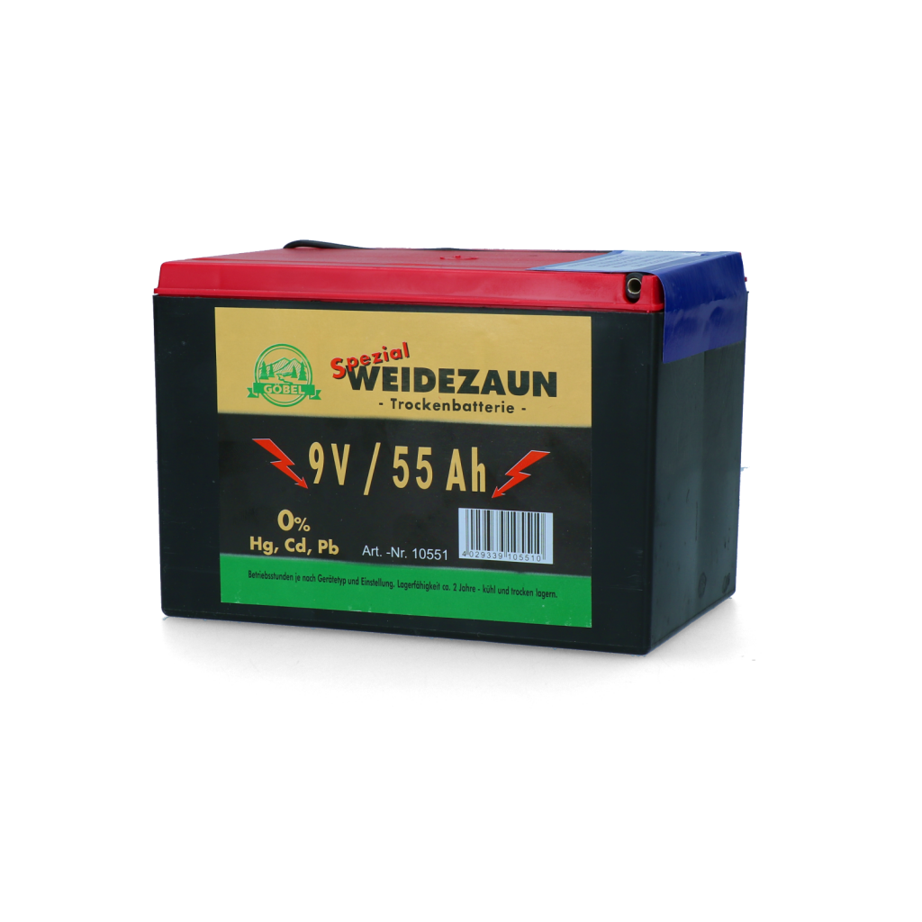 Batterij EG super 9V / 55Ah (H11,5 x L16,5 x B11,2 cm)