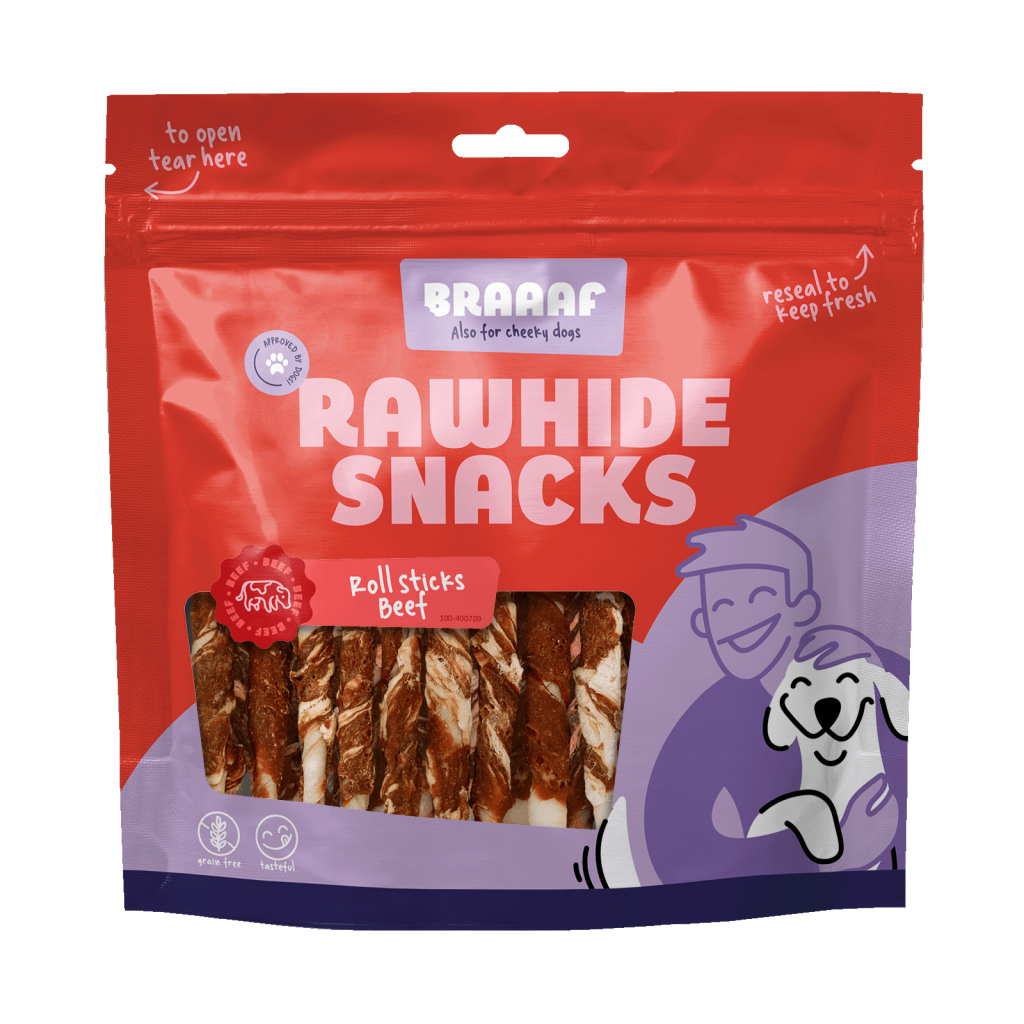 Braaaf Rawhide Roll Sticks