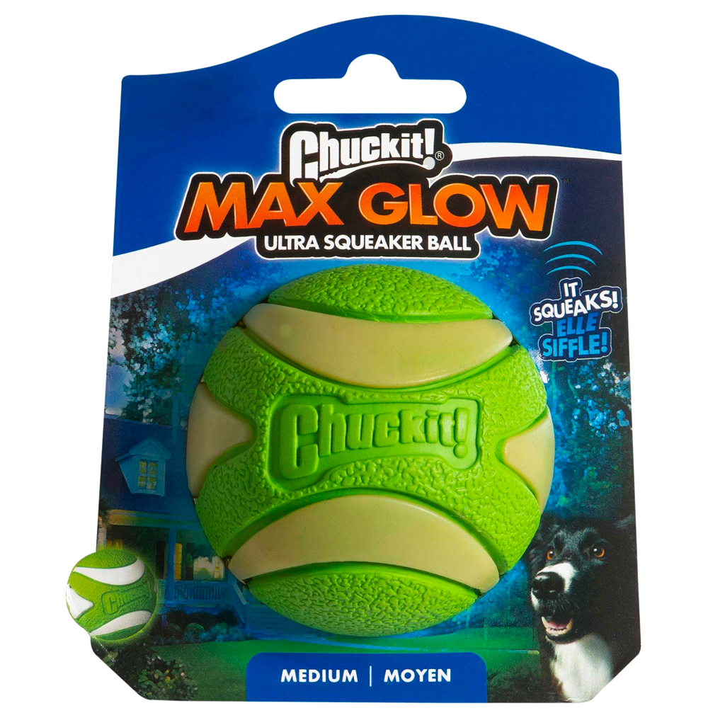 Chuckit! Max Glow Ultra Squeaker Ball