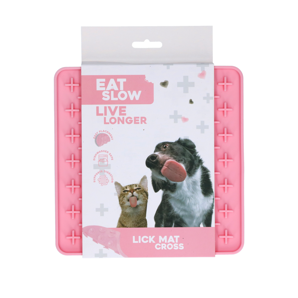 Eat Slow Live Longer Lick Mat Cross