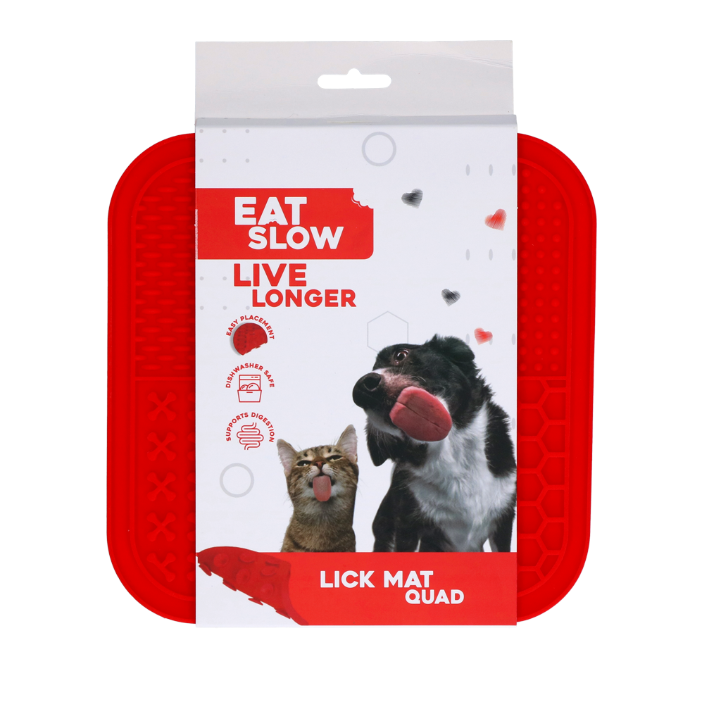 Eat Slow Live Longer Lick Mat Quad