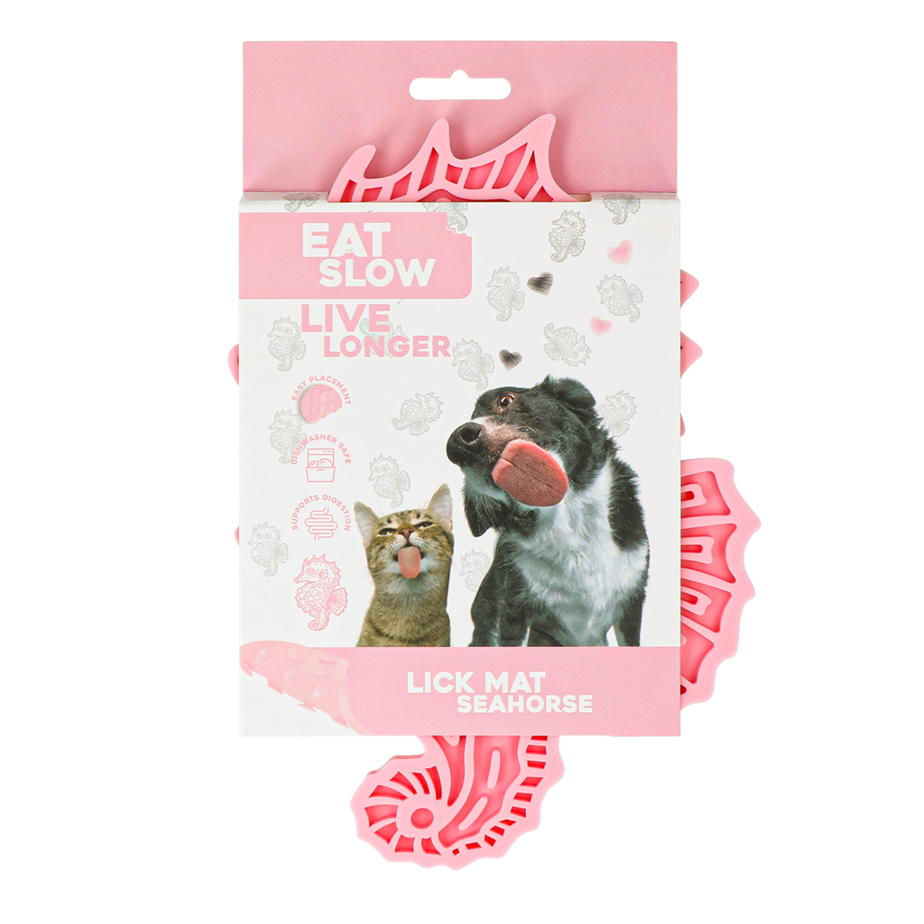 Eat Slow Live Longer Lick Mat Seahorse