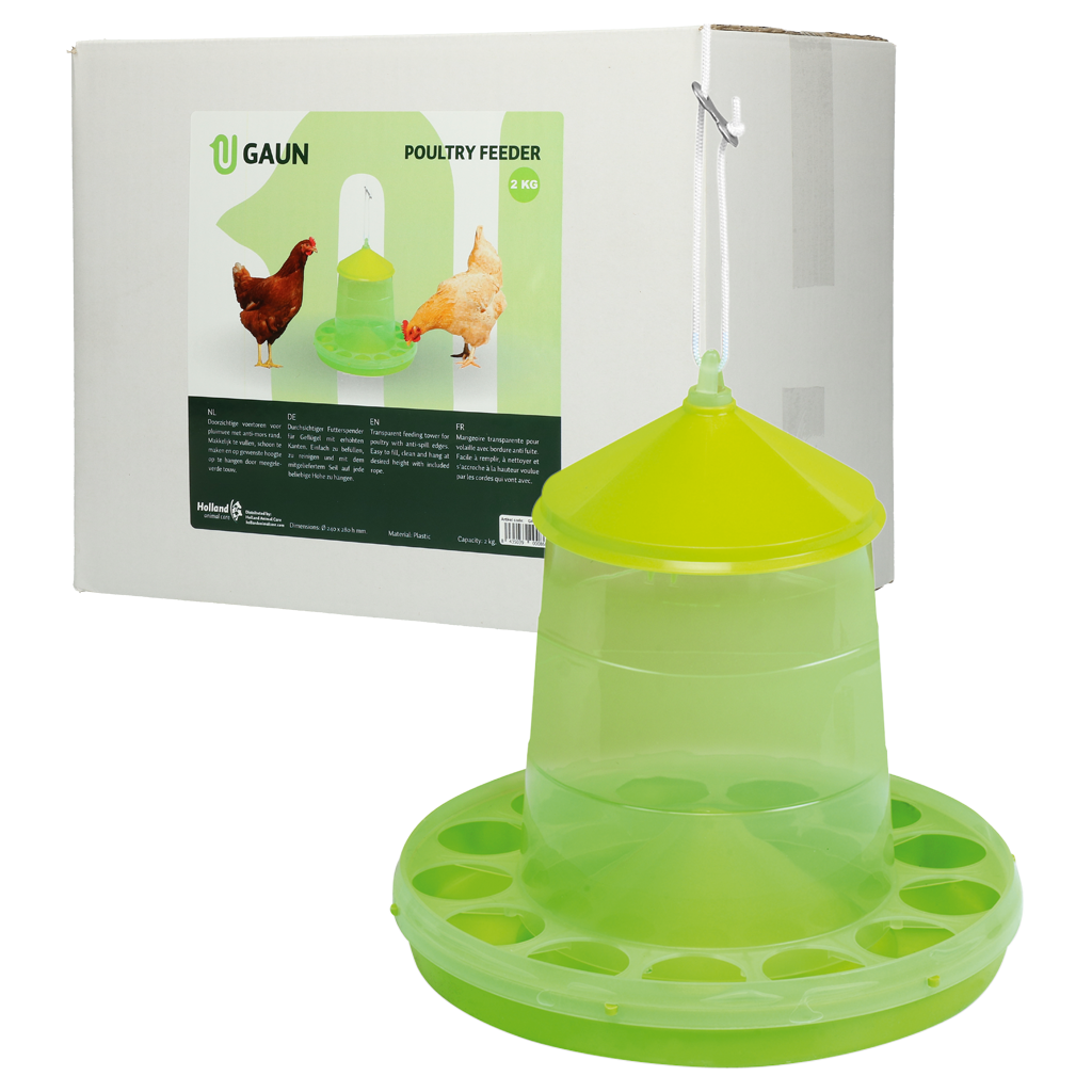 Gaun Pluimvee Voertoren Limoengroen