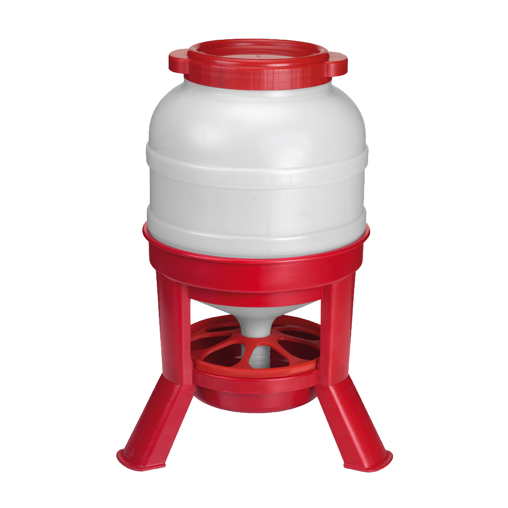 Gaun Pluimvee Voertoren Hopper op Pootjes Rood