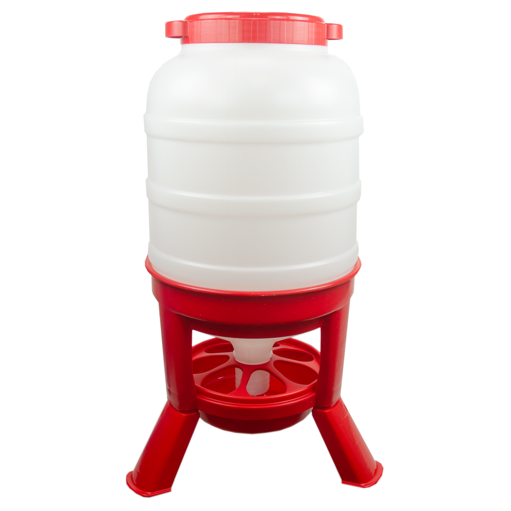 Gaun Pluimvee Voertoren Hopper op Pootjes Rood