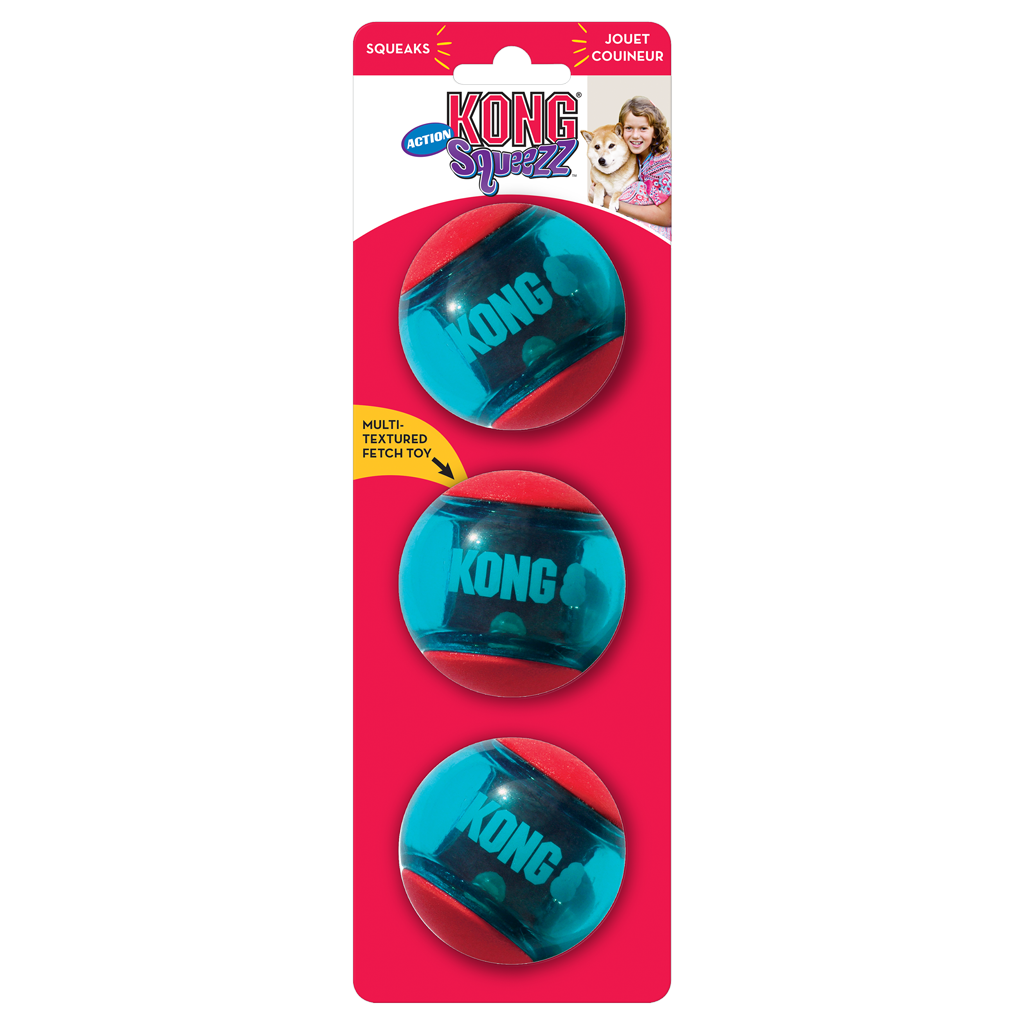KONG Squeezz® Action Ball Red