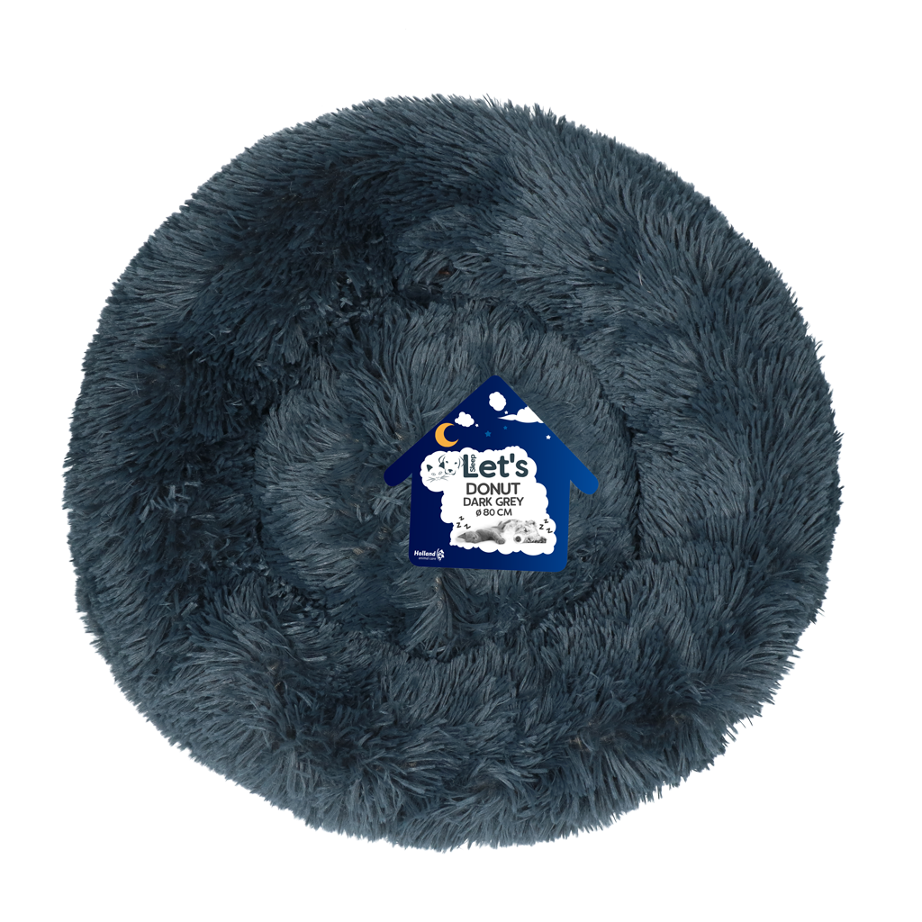Let's Sleep Donut Donkergrijs