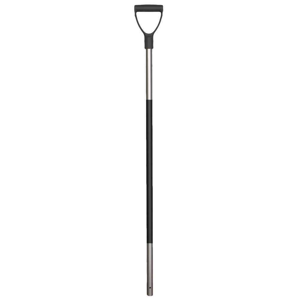 Mestvork steel aluminium 115 cm met rubberen grip