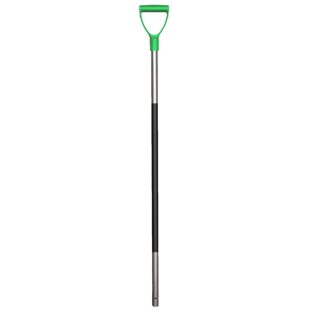 Mestvork steel aluminium 115 cm met rubberen grip