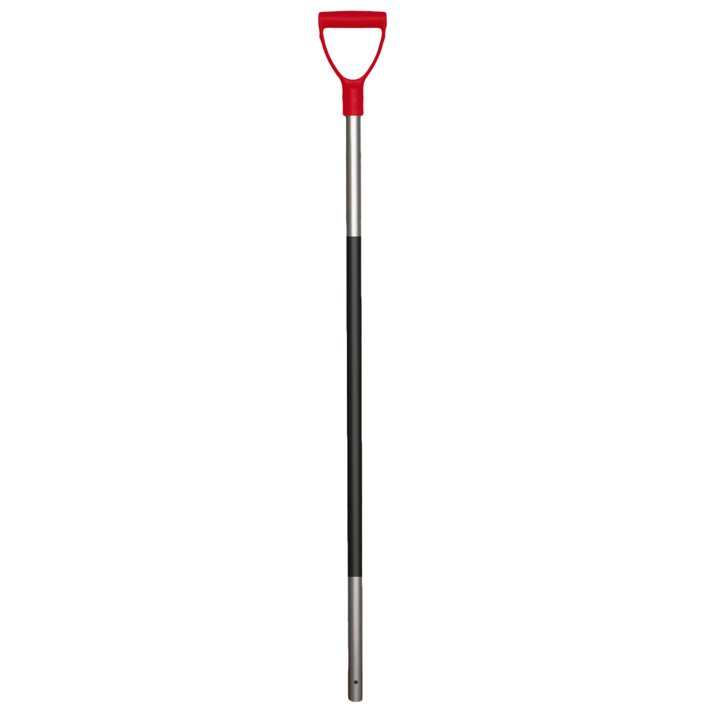 Mestvork steel aluminium 115 cm met rubberen grip
