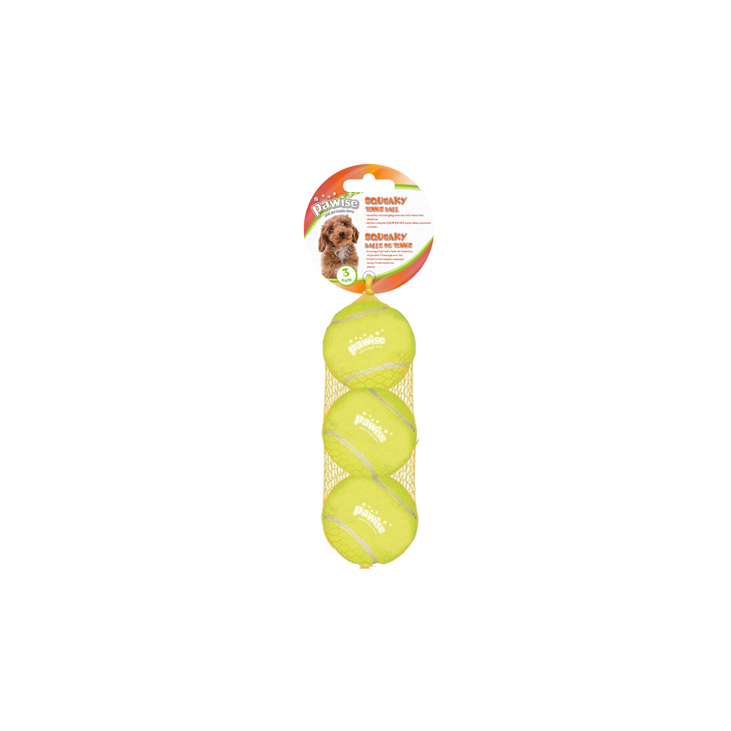 Pawise Squeaky Tennis Ball 3-pack