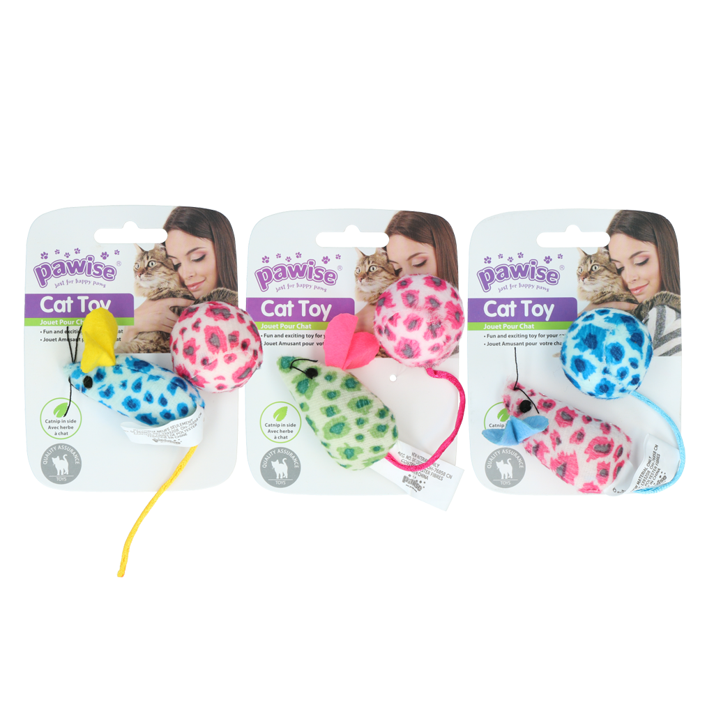 Pawise Cat Toy - Mice & Ball