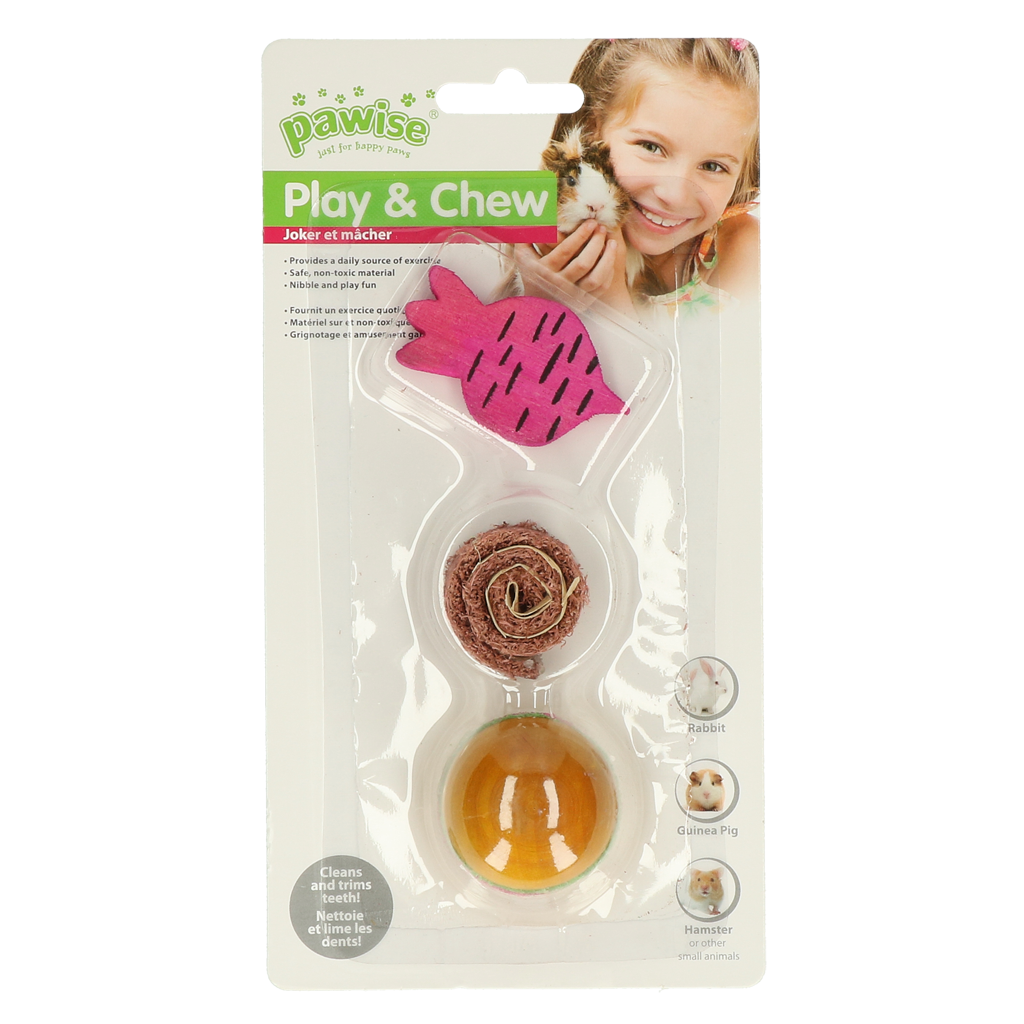 Pawise Wooden Loofah Pretty Toys
