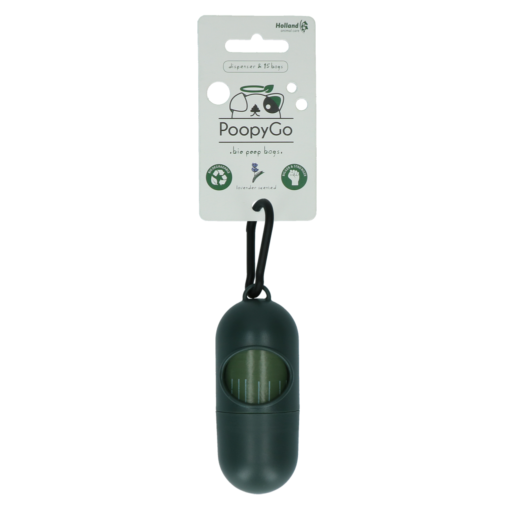 PoopyGo dispenser incl. 15 zakjes lavendelgeur