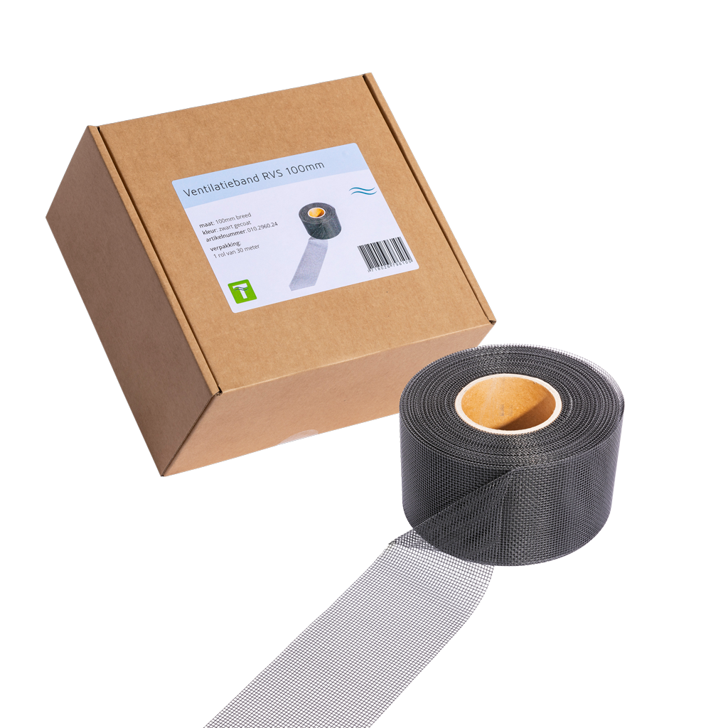 Ventilatieband RVS Zwart