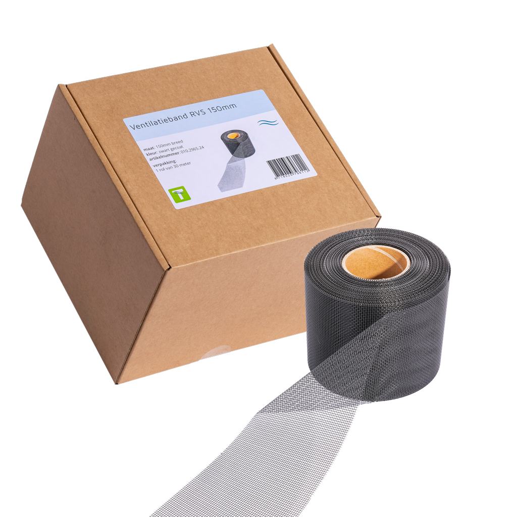 Ventilatieband RVS Zwart