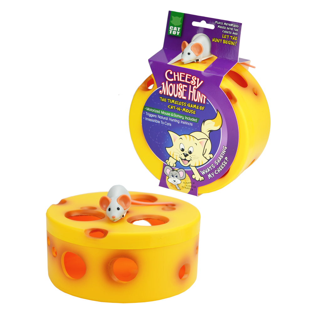 VisionSmart Cheesy Mouse Hunt Cat Toy