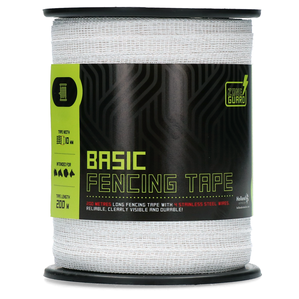 ZoneGuard 10 mm Basic afrasteringslint wit 200 m